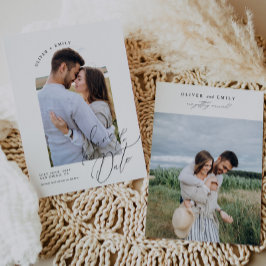 ミニマルエレガントリスト書道写真保存日時 招待状