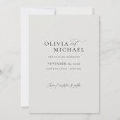 ミニマルエレガントリスト書道台本の写真 セーブザデート (裏面)