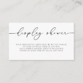 ミニマルエレガントリスト書道表示シャワー エンクロージャーカード (正面)