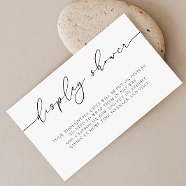 ミニマルエレガントリスト書道表示シャワー エンクロージャーカード