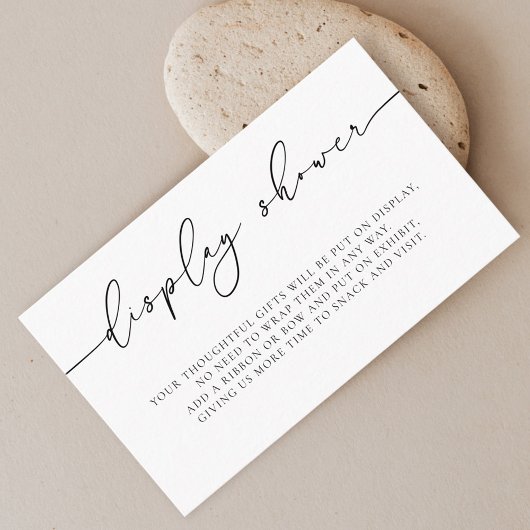 ミニマルエレガントリスト書道表示シャワー エンクロージャーカード