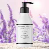 ミニマルエレガントリスト白と黒の化粧品ラベル 長方形シール