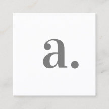 ミニマルエレガントリスト白モノグラムモダンQRコード