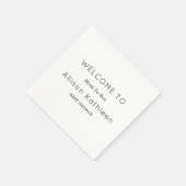 ミニマルエレガントリスト白黒ベビーシャワー スタンダードカクテルナプキン (角)