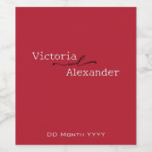 ミニマルエレガントリスト赤ワインラベル ワインラベル (シングルラベル)