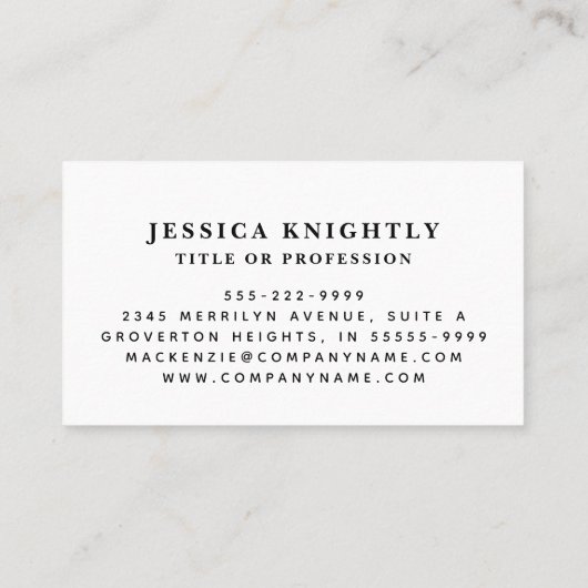 ミニマルエレガントリスト金ゴールドモノグラムスクリプトイニシャル 名刺 (裏面)