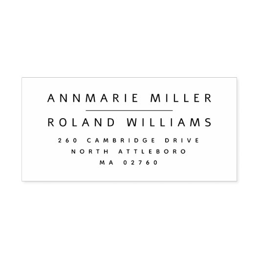 ミニマルエレガントリスト2名姓差出人住所 セルフインキングスタンプ (デザイン)