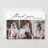 ミニマルエレガントリスト3写真ありがとう サンキューカード (正面)