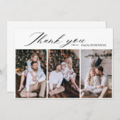 ミニマルエレガントリスト3写真ありがとう サンキューカード (正面/裏面)