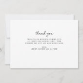 ミニマルエレガントリスト3枚の写真ありがとう赤ちゃんシャワー サンキューカード (裏面)