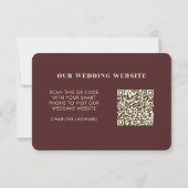 ミニマルエレガントリスト | RSVPおよびQRウェブサイト 出欠カード (裏面)