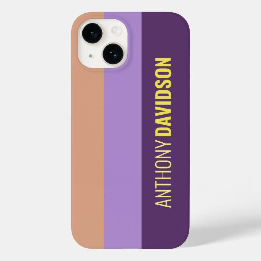 ミニマルエレガントリストIndigo Colorblock名前を追加 Case-Mate iPhoneケース (裏面)