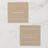 ミニマルエレガントリストkraft_紙プロフェッショナル スクエア名刺 (正面/裏面)