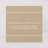 ミニマルエレガントリストkraft_紙プロフェッショナル スクエア名刺 (裏面)