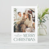 ミニマルエレガントリストMerry Christmas Greeting写真 シーズンカード (スタンド正面)