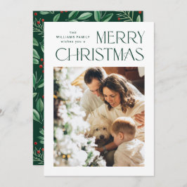 ミニマルエレガントリストMerry Christmas Greeting写真 シーズンカード