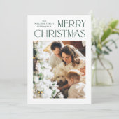 ミニマルエレガントリストMerry Christmas Greeting写真 シーズンカード (スタンド正面)