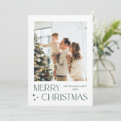 ミニマルエレガントリストMerry Christmas Greeting写真 シーズンカード (スタンド正面)