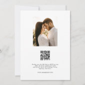 ミニマルエレガントリストQRコードフォト結婚ズ 招待状 (裏面)
