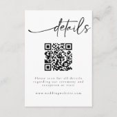 ミニマルエレガントリストQRコード詳細カード エンクロージャーカード (正面)
