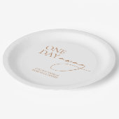 ミニマルエレガントリハーサルディナーホワイト ペーパープレート (アングル)