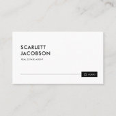 ミニマルエレガントレトロ実在不動産代理人 名刺 (正面)