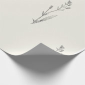 ミニマルエレガントヴィンテージフローラ ラッピングペーパー (角)