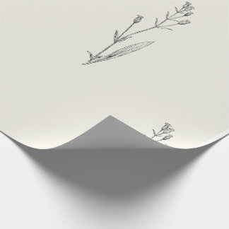 ミニマルエレガントヴィンテージフローラ ラッピングペーパー