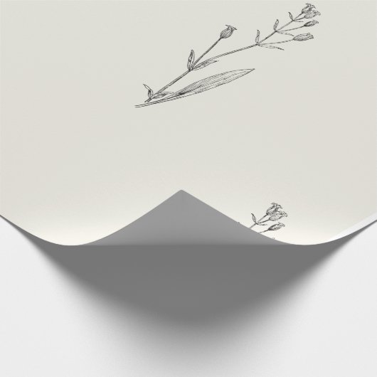 ミニマルエレガントヴィンテージフローラ ラッピングペーパー (角)