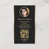 ミニマルエレガント不動産仲介業者写真モーゲージ鍵ブラック 名刺 (裏面)