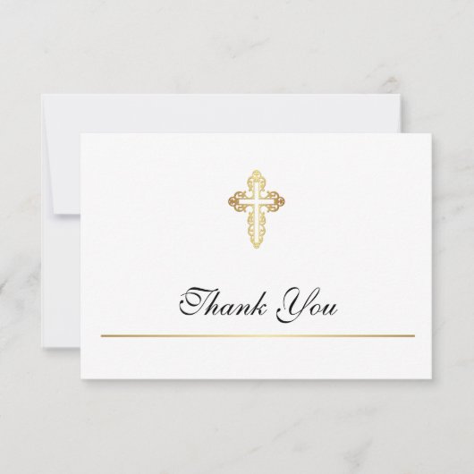 ミニマルエレガント主義のカトリック葬儀 サンキューカード (正面)