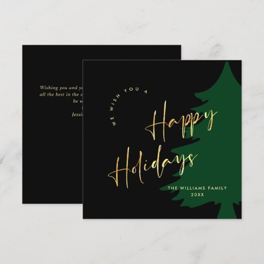 ミニマルエレガント主義のメリークリスマスのあいさモダンせ シーズンカード (正面/裏面)