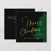 ミニマルエレガント主義のメリークリスマスのあいさモダンせ シーズンカード (正面/裏面)