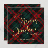 ミニマルエレガント主義のメリークリスマスのあいさモダンせ シーズンカード (正面/裏面)