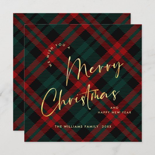 ミニマルエレガント主義のメリークリスマスのあいさモダンせ シーズンカード (正面/裏面)