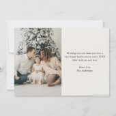 ミニマルエレガント主義のメリークリスマスツリー写真 シーズンカード (裏面)