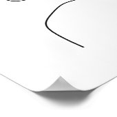 ミニマルエレガント主義の女性ラインアート ポスター (角)