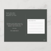 ミニマルエレガント主義の家族のクリスマス写真 シーズンポストカード (裏面)