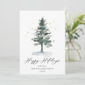 ミニマルエレガント主義の松の木のクリスマス写真 シーズンカード (スタンド正面)