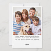 ミニマルエレガント主義の松の木のクリスマス写真 シーズンカード (裏面)