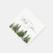 ミニマルエレガント主義の森の素朴な赤ちゃんシャワー スタンダードカクテルナプキン (角)