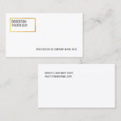 ミニマルエレガント主義の白い 名刺 (正面/裏面)