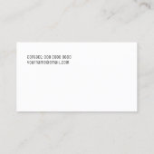 ミニマルエレガント主義の白い 名刺 (裏面)