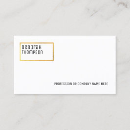 ミニマルエレガント主義の白い 名刺