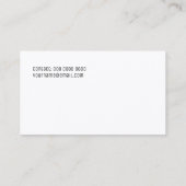 ミニマルエレガント主義の白とクリーンプロフェッショナル 名刺 (裏面)