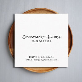 ミニマルエレガント主義の白髪の美容師 スクエア名刺