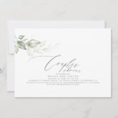 ミニマルエレガント主義の緑のカップルのシャワー 招待状 (正面)