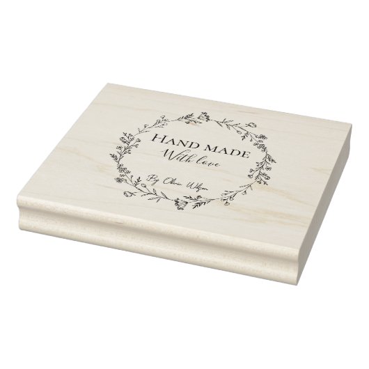 ミニマルエレガント主義の美的ホワイトロゴ手作り ラバースタンプ (スタンプ)