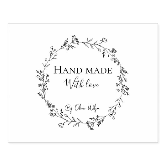 ミニマルエレガント主義の美的ホワイトロゴ手作り ラバースタンプ (インプリント)