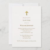 ミニマルエレガント主義キリスト教洗礼 招待状 (正面)